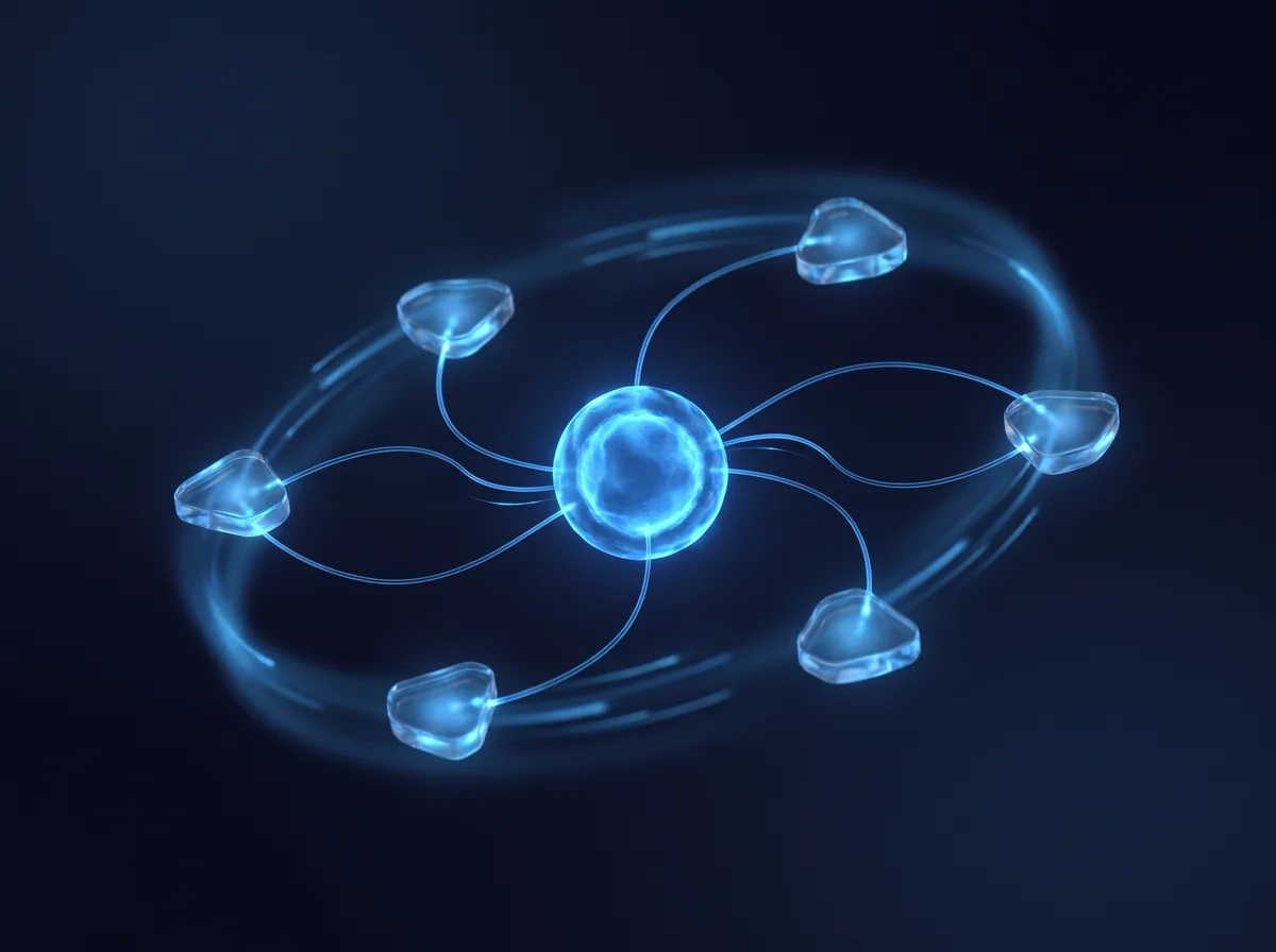 Workflow diagram of an AI employee connected to business tools